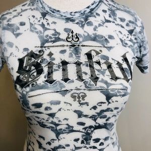 Sinful Sheer Skull T-shirt Small